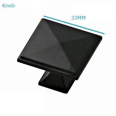 Black Knob 2 шт./лот Американский Европейский масло втирают бронзовый шар матовый черный цинк мебель шкаф квадратная ручка - Цвет: Black Knob