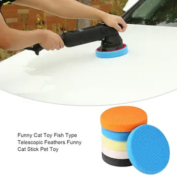 

5PCS High Quality Car Polishing Pad Kits 6-Inch Mesh Self-adhesive Polishing Sponge Wheel Waxing Pad Car Accessories