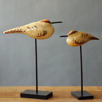 

Europe Contracted Log Furnishes Two-piece Winer Seabird Display Home Decoration Vintage Home Decor