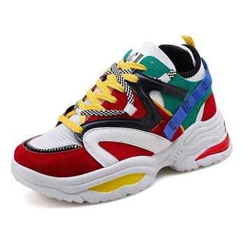 

HOVINGE Outdoor Women Sneakers Increasing 6 CM Men Platform Breathable Cushioning Sneakers unisex Sports Walking zapatillasmujer