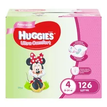 Подгузники Huggies Ultra Comfort для девочек 4(8-14 кг) 126 шт