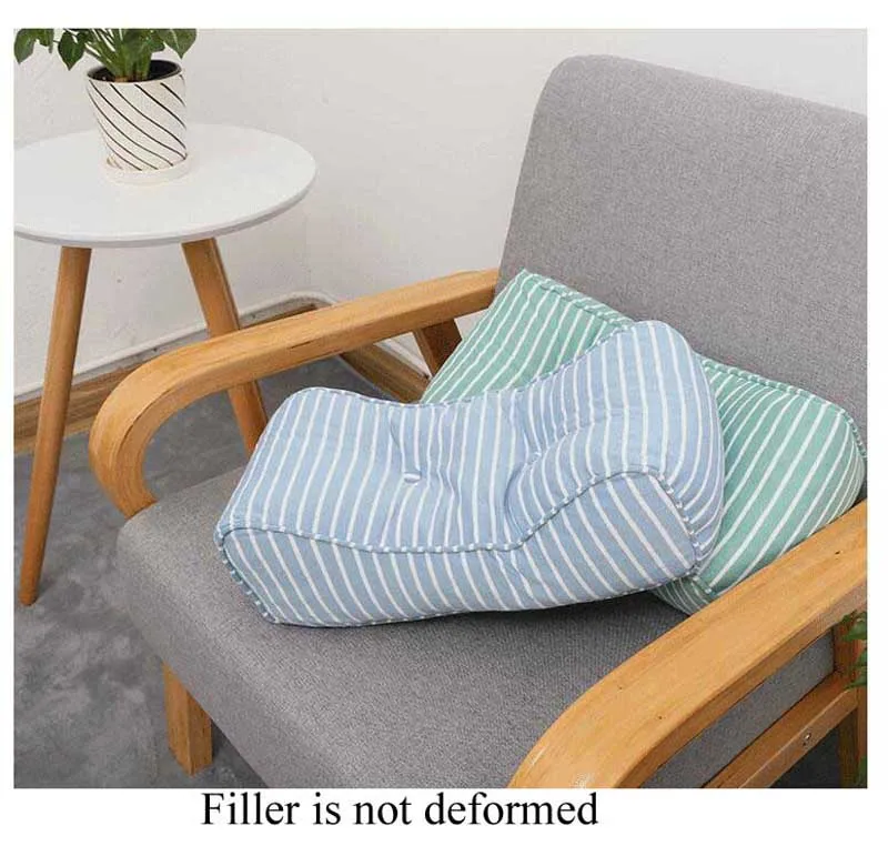 Japan Striped Slow Rebound Memory Foam Cushion Office Lumbar Pillow Computer Chair Waist Cushion Pregnancy Women Waist Support