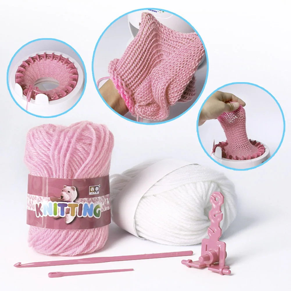  Hand Woven Wool Machine Toys Hand Knitting Machine Loom Children Educational Toy Knitting Tools Bes