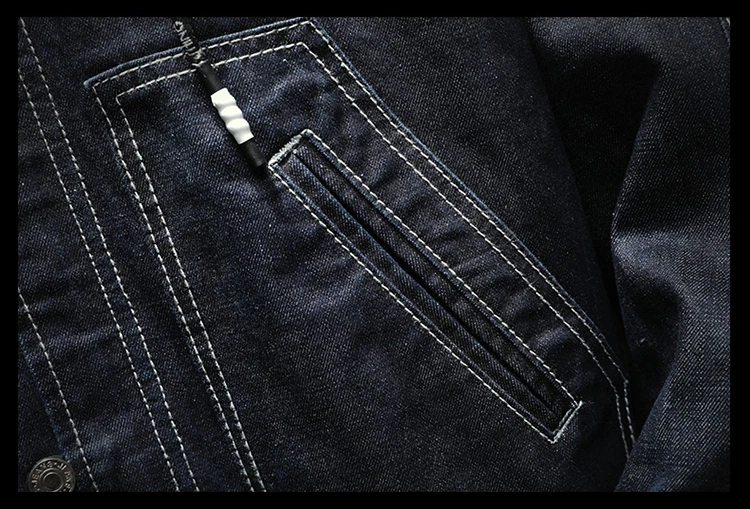 Autumn New Style Men Mid-length Denim Jacket Men's Fashion Korean-style Trench Coat Men's
