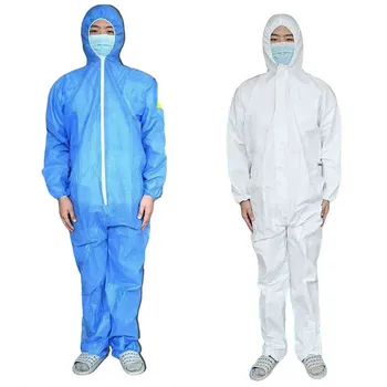 

Disposable Adult Protective Isolation Clothing Breathable Dustproof Waterproof Protectiveclothing Hygiene Unisex White Cover