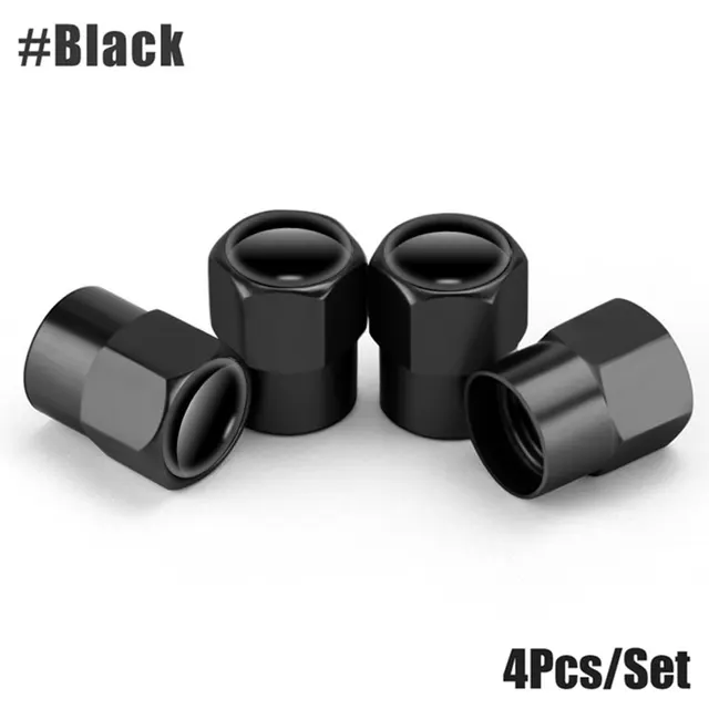 4pcs/Set Metal Car Wheel Tire Valve Caps For Peugeot 206 307 308 3008 207 208 407 508 2008 5008 107 106 205 301 Auto Accessories Black
