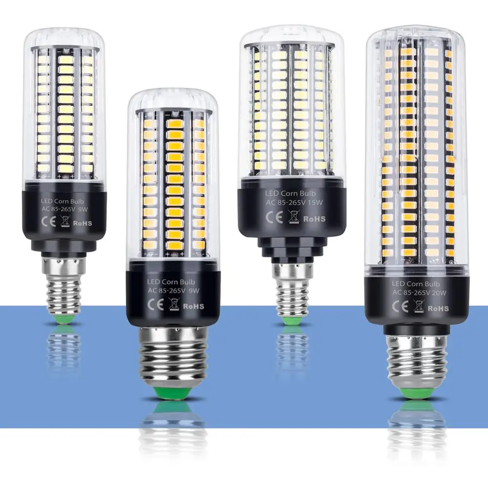 

E14 LED Bulb E27 LED Corn Lamp 220V Candle Bulb 3.5W 5W 7W 9W 12W 15W 20W B22 Bombilla Led 110V LED Light For Home Ampoule 5736