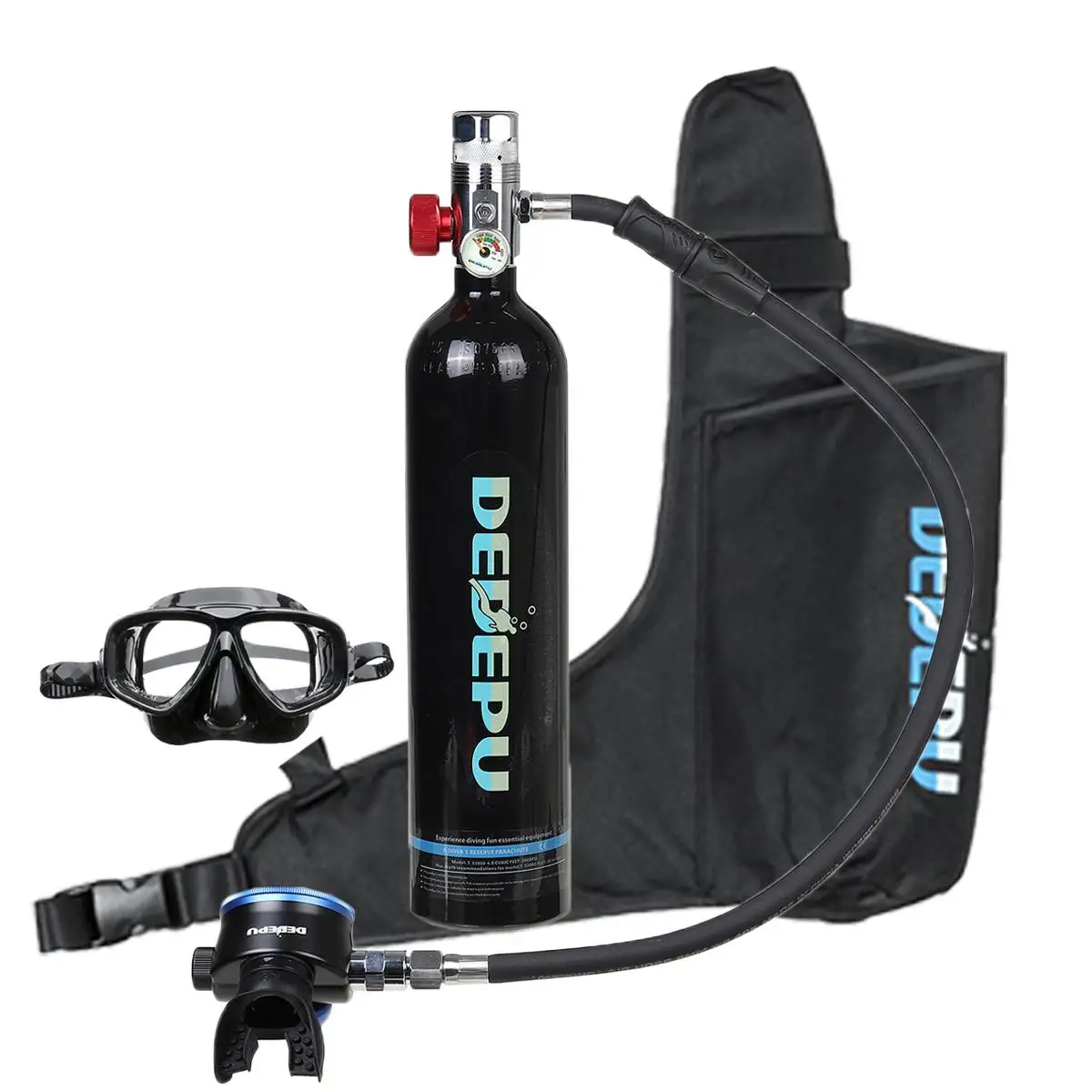PROD 1005002461752775 DIDEEP 1L Scuba Diving Cylinder Mini Oxygen Tank
Diving Respirator Air Tank For Snorkeling Breath Diving Equipment With
Glasses