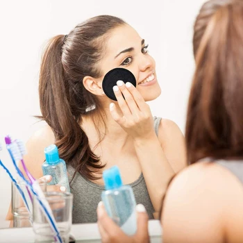 

20Pcs Reusable Bamboo Cotton Make Up Remover Pads Washable Triple Layer Facial Skin Care Wipe Pads Cleaning Pad with Bag