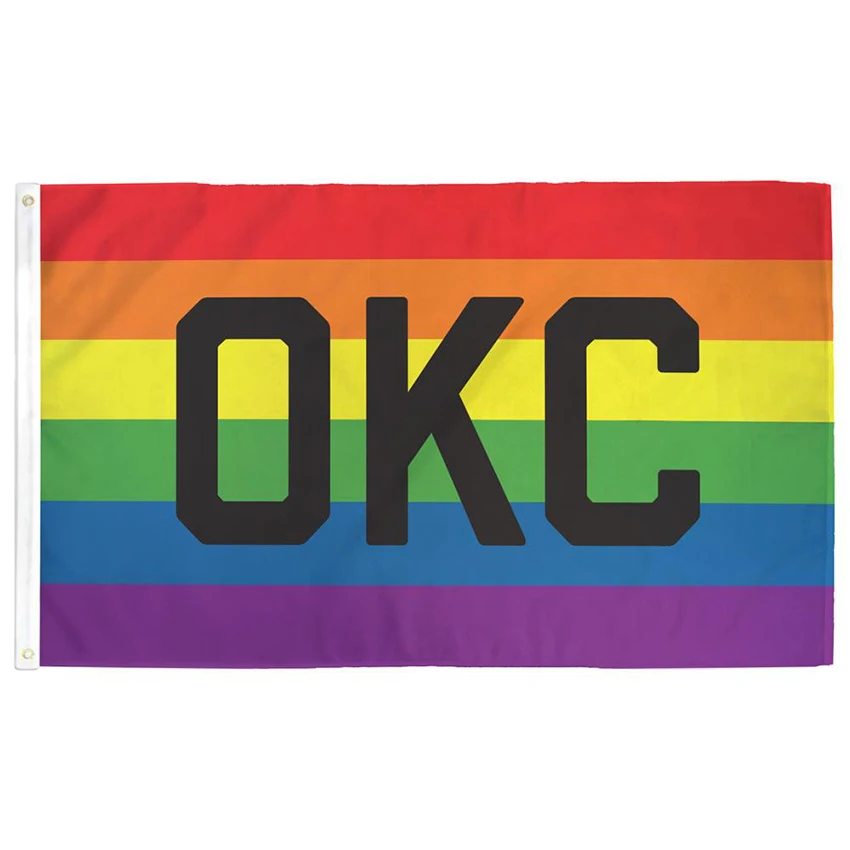 Oklahoma City (OKC) Pride Flag Banner Decoration 90x150cm Dorm Room