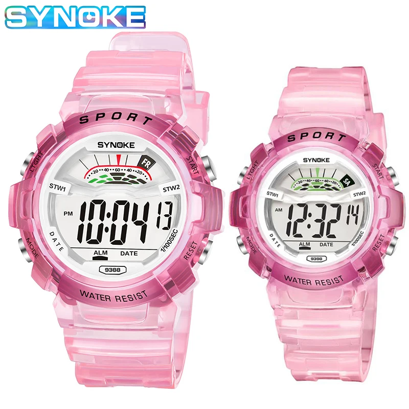 Big/Small Kids Children's Watch Pink Digital Watches For Boys Girls Students Waterproof Clock LED Sport Kids Watches relojes afbeelding