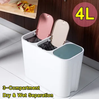 

Sorting Trash Can Simple Bathroom Waste Bin Toilet Dustbin Trash Basket Garbage Bucket Garbage Bag Holder Storage Container 12L
