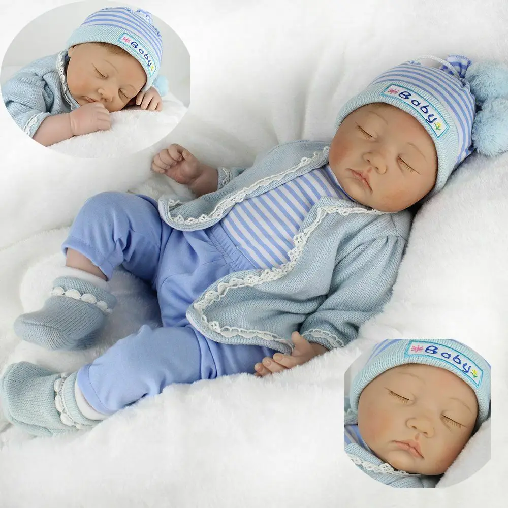55 см Bebes Reborn De Silicone Inteiro настоящие куклы для маленьких мальчиков Brinquedos Lifelike Bonecas Bebe