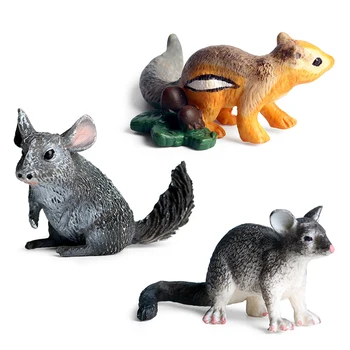 

Simulation Solid Rat Series Set Golden Chipmunk Opossum Animal Mini Size Chinchilla Mouse Model Action Figures Toy For Kids Gift