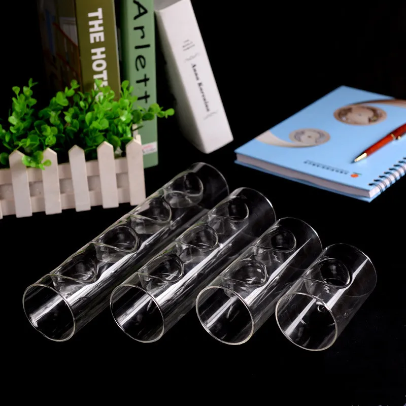 Candlelight Dinner Romance Two Holes Glass Candle Holder Home Decoration Wedding Event Decorative Props Friend Gift