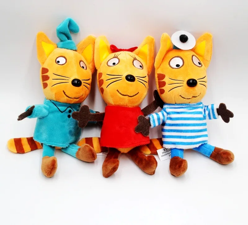 Русские три счастливых кота плюшевые игрушки русские счастливые котята Мягкие игрушки Дети День рождения рождественские игрушки