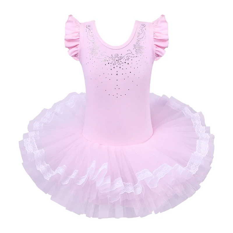 B094DiamondPink BAOHULU/Хлопковое платье-пачка платье для балета, танцев костюмы балерина-балета Профессиональный девочек День рождения - Цвет: B094DiamondPink