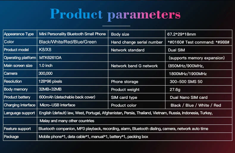 Милый карманный мини мобильный телефон SATREND K8 X8 1,0 дюймов cola форма телефон MP3 Bluetooth номеронабор запись звонков маленький мобильный телефон