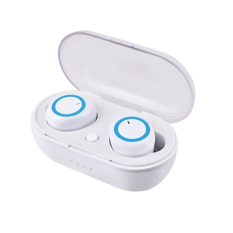 Blue TWS Bluetooth гарнитура стерео звук гарнитура Беспроводные наушники Bluetooth 5,0 - Цвет: Blue
