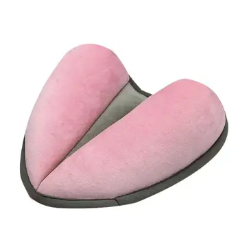 

Heart Shape Yoga Waist Back Pillow Velvet Sponge Fill Breathable Mesh Cloth Relieve Belly Pressure Pillows Release Pain