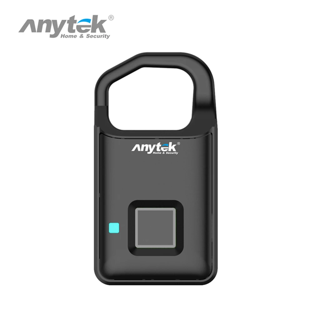 Anytek P4 отпечаток пальца Замок USB Перезаряжаемый умный без ключа Противоугонный чемодан с висячим замком дверной замок охранная сигнализация