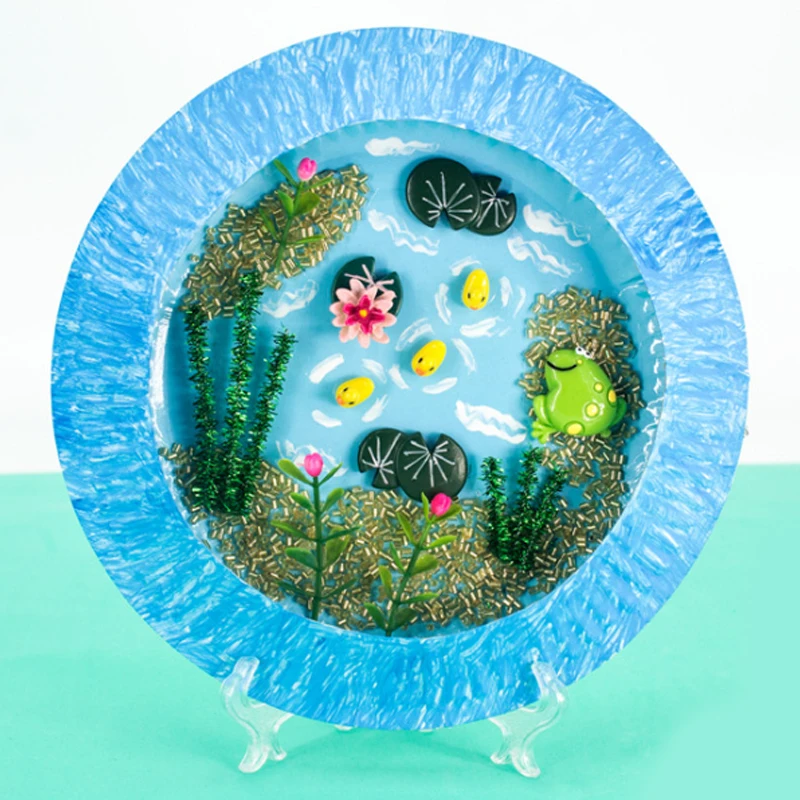 Saizhi Diy 3D морская дисковая паста живопись детская ручная работа креативный DIY Детский подарок развивающие игрушки подарки - Цвет: Frog