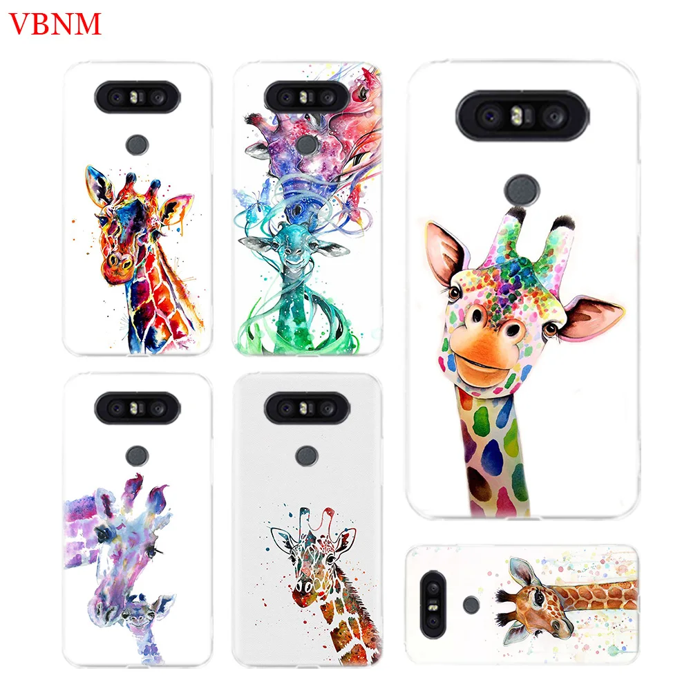 

Watercolor Giraffe Cover Phone Case For LG V40 G6 G7 Q6 Q8 Q7 G5 G4 V30 V20 V10 K8 K10 2018 2017 Luruxy Coque Cases