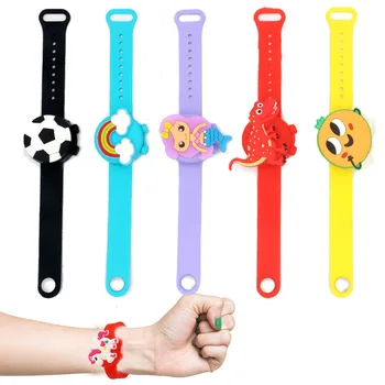 

Cartoon Kids Wristband Hand Dispenser Wearable Hand Sanitizer Dispenser Pumps Disinfectant Sanitizer Bracelet Refillable Bottle