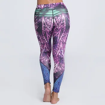 

New quick-dry breathable digital printing lady pants body-building pants leggings