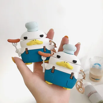 

Cute Duck Case For AirPods Case 2 Silicone Funda For AirPod Airpot Case Coque For Apple Airpods 1 2 Cover Funda For Air Pod Etui