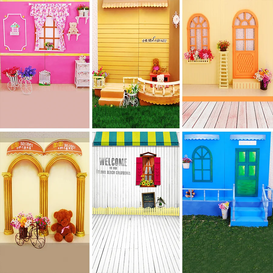 

Nitree Pink Blue Wall Garden Wedding Party Photography Backdrop For Baby Children Newborn Photo Studio Props Background Vinyl