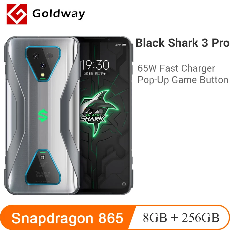Xiaomi Черная Акула 3 Pro 5G 8 Гб 256 Snapdragon 865 Octa Core 7 1 &quotигровой смартфон 64MP Тройная камера