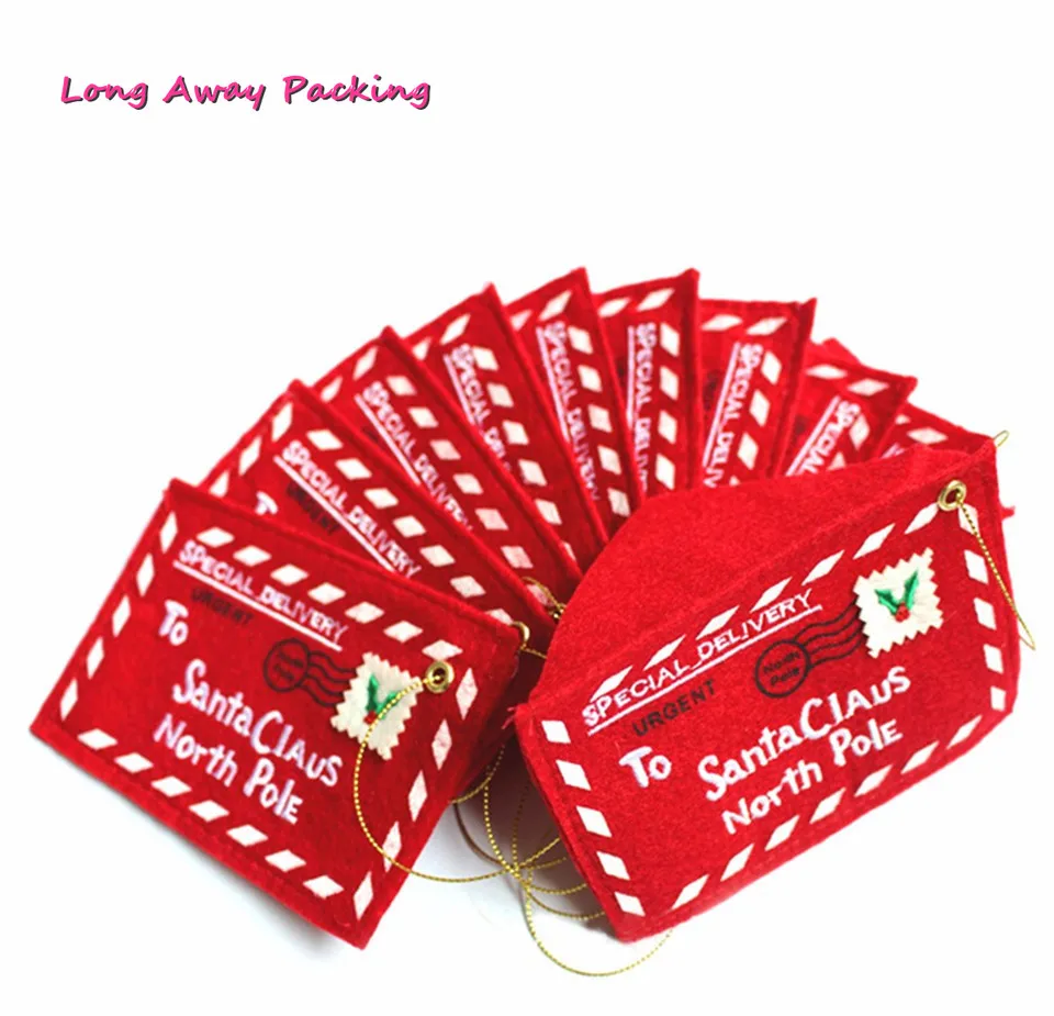 

To Santa Claus North Pole Christmas Envelope Pendant Tree Accessories 2019 Christmas Small Gift Chrismas Decoration Ornament