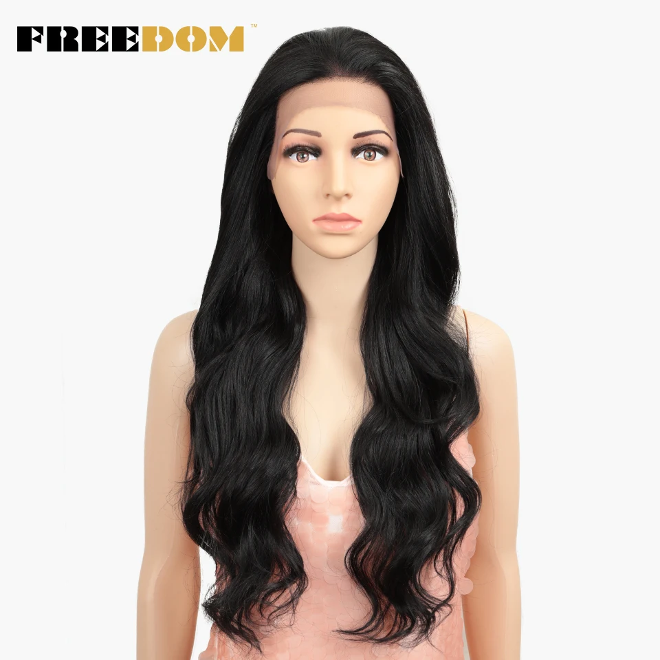Comprar Pelucas delanteras de encaje sintético libertad 40 pulgadas de cena larga onda Natural profundo Ombre Rubio 613 pelucas de pelo para negro de moda de las mujeres