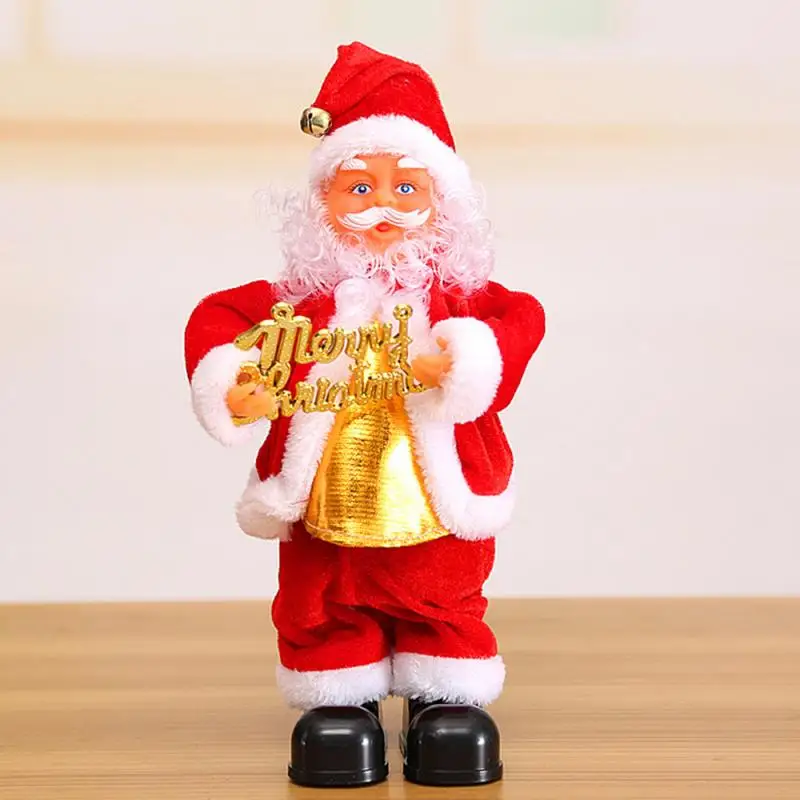 Электрическая кукла Санта-Клаус, пение, танцы, вечерние, Музыкальная фигурка, рождественские украшения, Новогодние Детские дни, рождественский подарок для детей