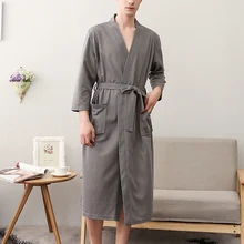 Женское/Мужское кимоно, халат, одежда для сна, спа Халат, ночная рубашка унисекс, ночная рубашка NFE99