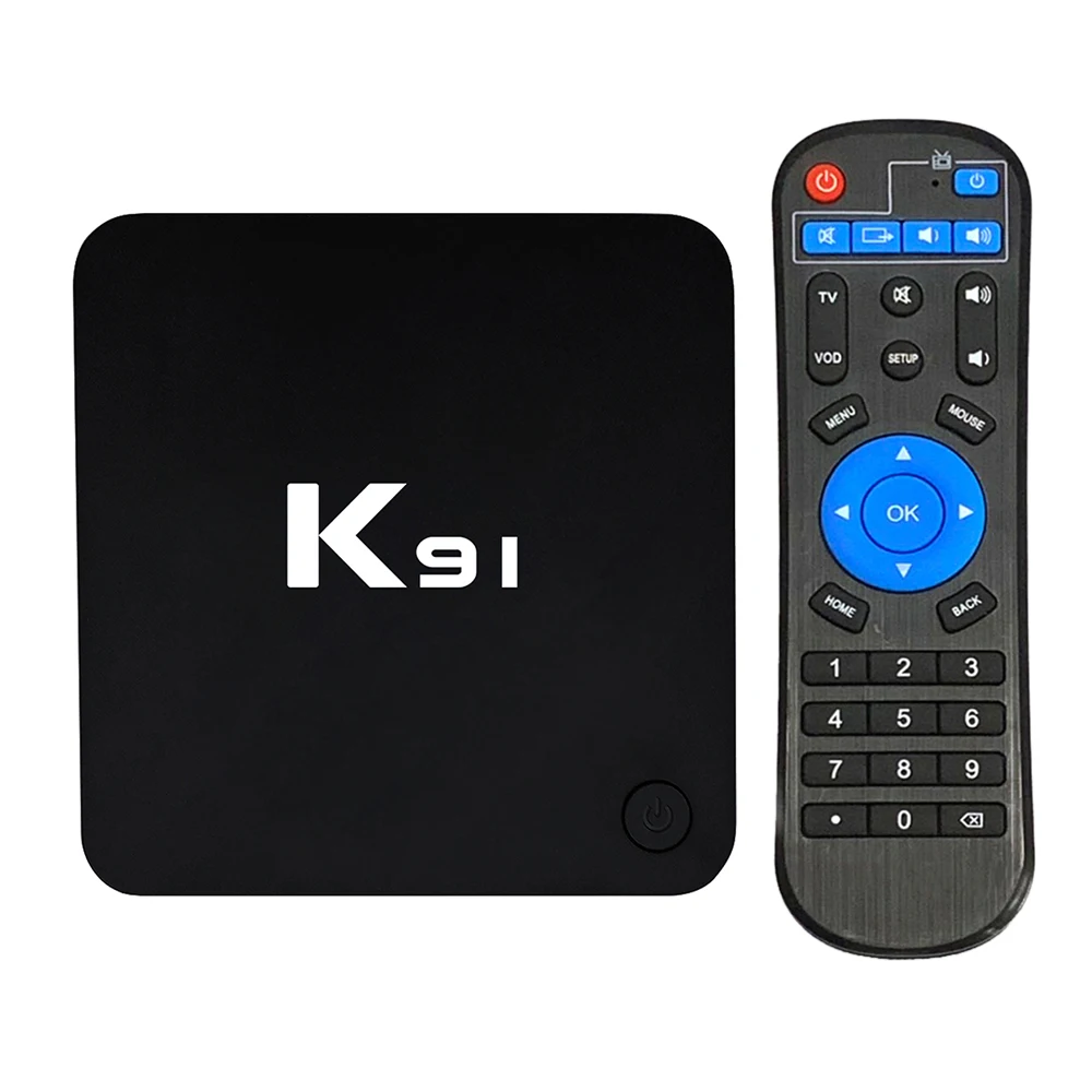 K91 Smart tv Box видео плеер Android 7,1 S905L четырехъядерный 64 бит 1 Гб+ 8 Гб UHD 4K медиаплеер VP9 H.265 2,4G WiFi