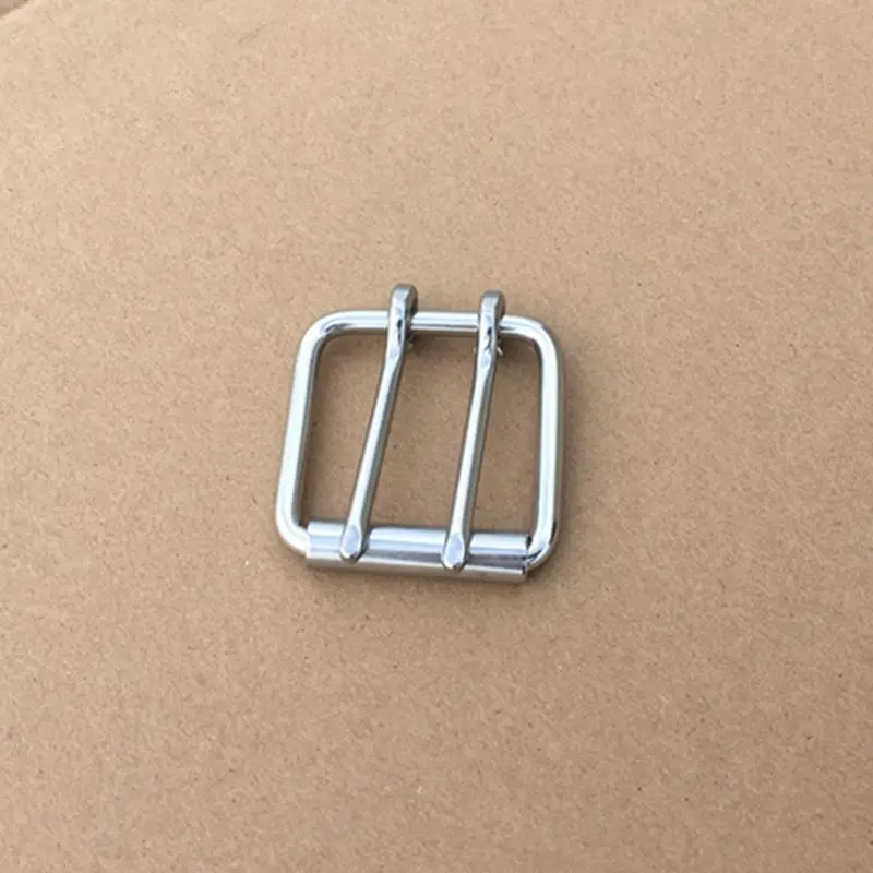 Stainless Steel Double Pin Buckle Solid Cowboy Belt Hardware Roller Wastband Head 44mm 41mm 60mm 2