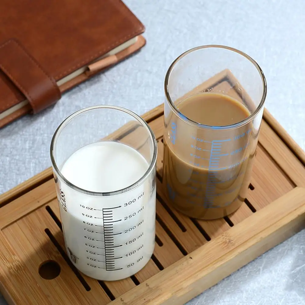 Glass Measuring milk Cup With Scale Supplies Espresso Glass Ounce Cup Kitchen Measure Tool mug
