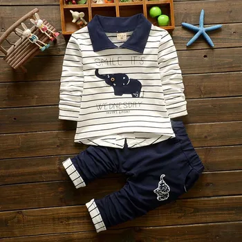 

PatPat 2020 New Arrival Autumn and Spring 2pcs Baby Boy casual Animal Elephant Baby's Sets Children Clothes
