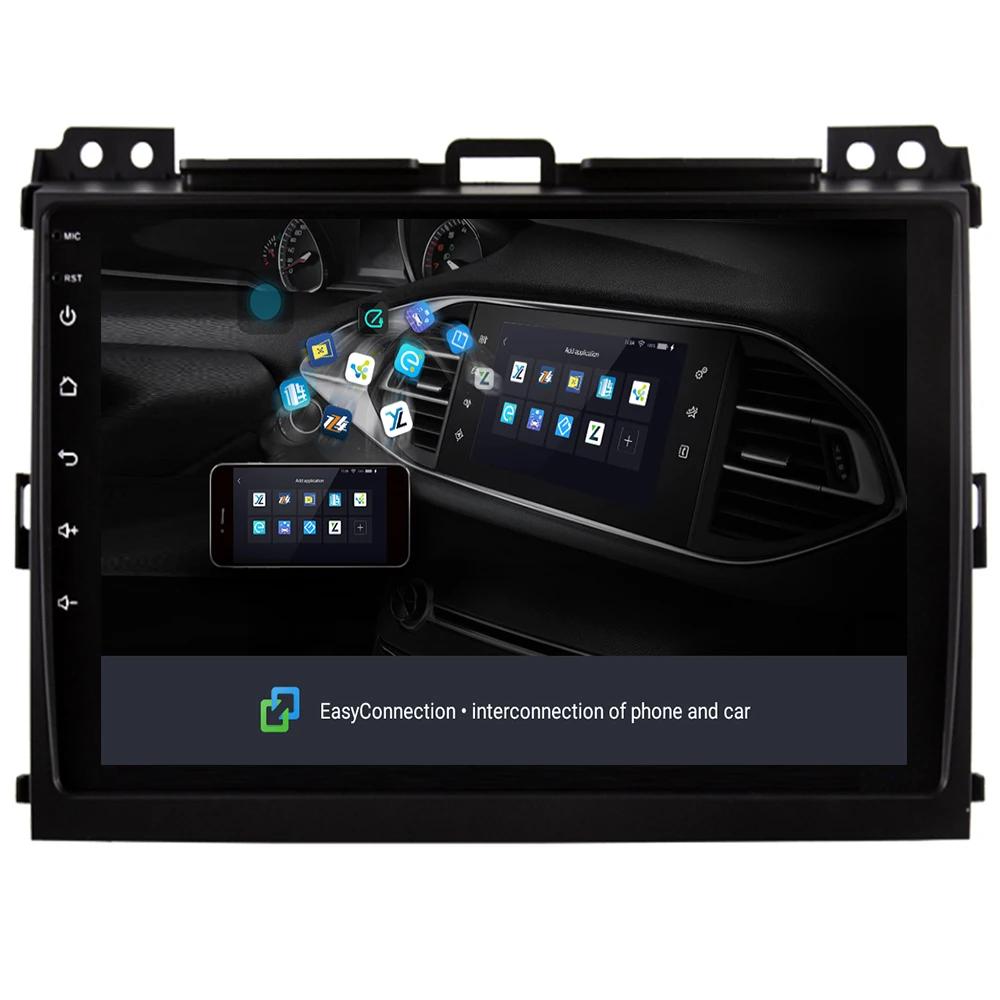 Excellent 2.5D+IPS 2 din Android 9.0 Car DVD Radio Multimedia for Toyota Prado 120 2004-2009 Car autoradio Navigation GPS stereo 4