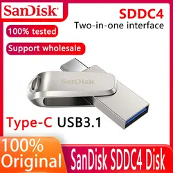 SanDisk – disque U SDDC4, usb 3.1, haute vitesse, 64 go, Interface deux en un, type c, universel 