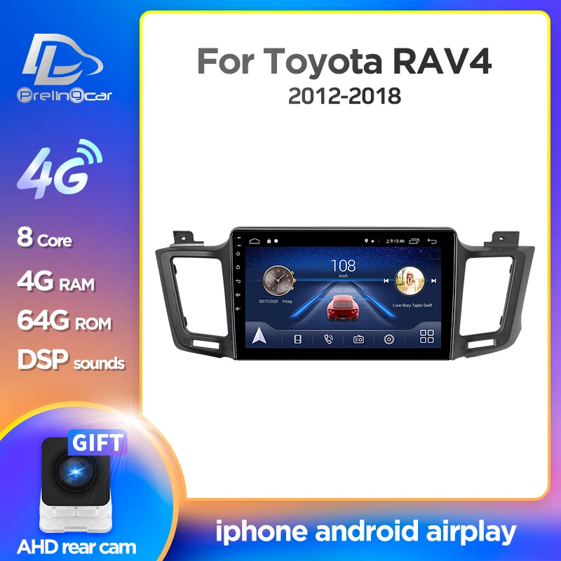 Автомагнитола Prelingcar Android 2013 для Toyota RAV4 2014 2018 мультимедийный видеоплеер с GPS