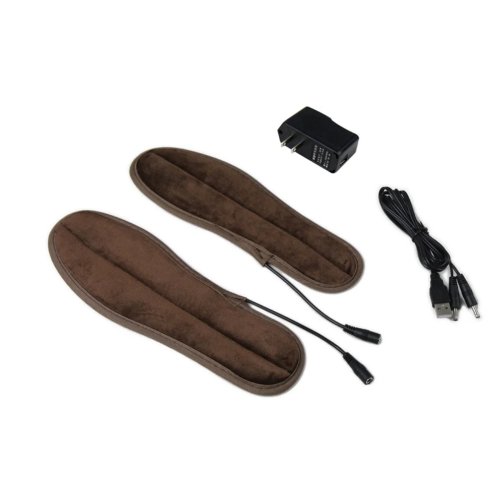 USB Heated Insoles Foot Warming Pad Feet Warmer Sock Pad Mat Winter Outdoor Sports Heating Shoe Insoles Winter Warm Electric Hot