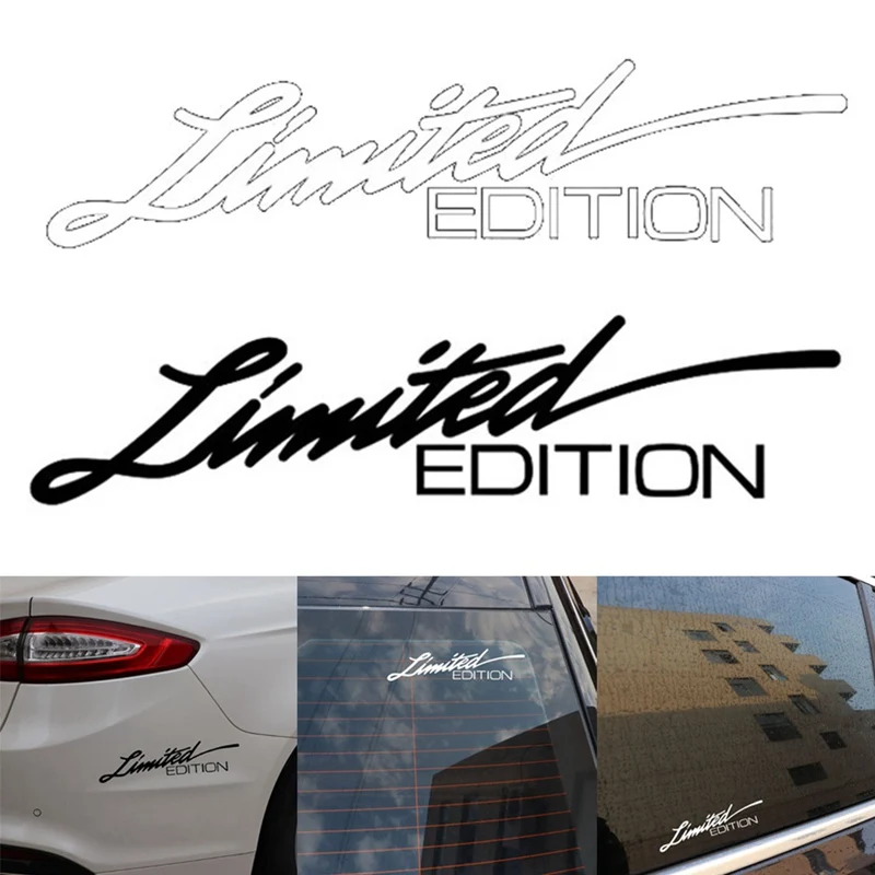 

Black/White 16x3.8cm Creative Motorcycle Vinyl Car Window Stickers Limited Edition Car-styling Decals Car Stickers