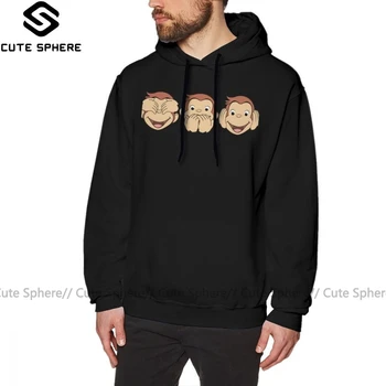 

Curious George Hoodie Curious George Hoodies Cotton Warm Pullover Hoodie Loose Fashion White Long Sleeve XXL Men Hoodies