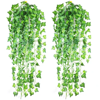 Grape Fake Flowers Vine Home Garden Wall Party Decoration 90cm Artificial Green Plants Hanging Ivy Leaves Radish Seaweed