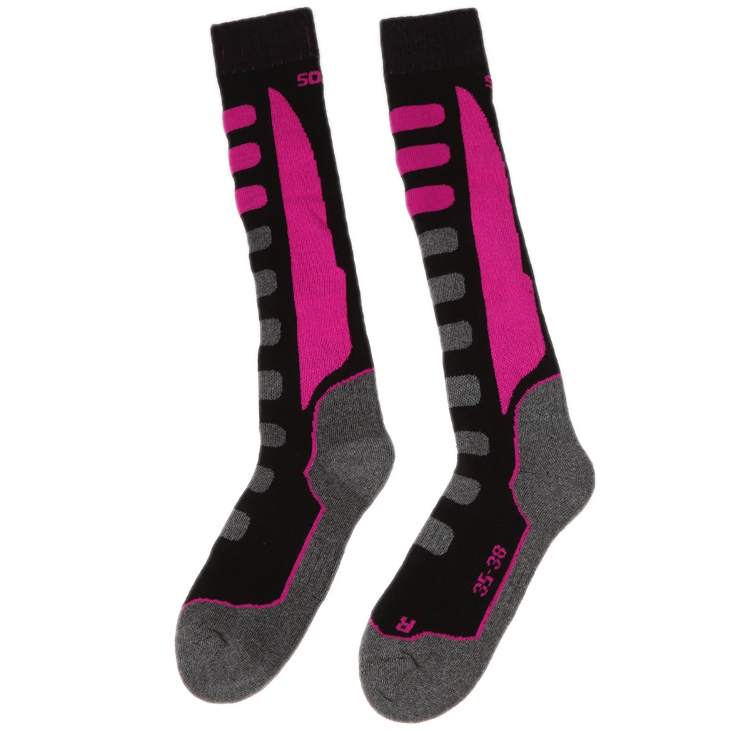 1 Pair Outdoor Thermal High Performance Ski Snowboard Hiking Walking Long Ski Socks Winter Thermal Socks