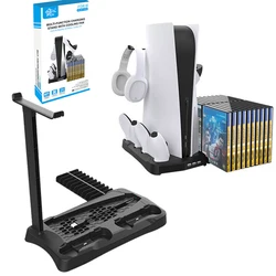 For PS5 Vertical Cooling Fan Stand Digital Edition with Game Slot 3 Hub Port Dual Controller Charging Station Charger for PS5 For PS5 Vertical Cooling Fan Stand Digital Edition with Game Slot 3 Hub Port Dual Controller Charging Station Charger for PS5