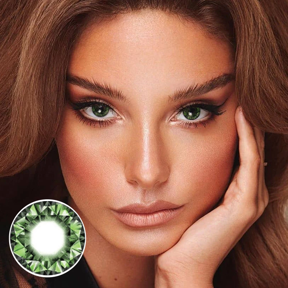 

Diamonds Big Eye Makeup Contact lens Soft Color 1 Pair=2PCS Contact Lenses Colored Eye Lenses
